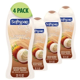 Softsoap Softsoap Body Wash Coconut Butter Scrub  20 fl oz/4ct
