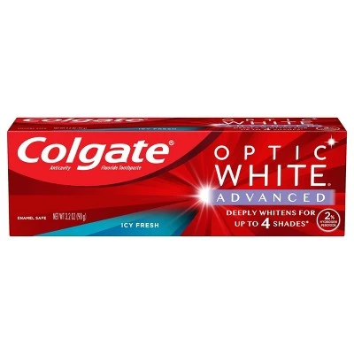 Colgate Optic White Advanced Teeth Whitening Toothpaste  Icy Fresh  3.2oz