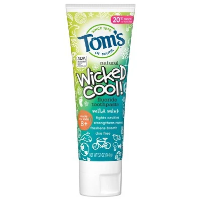 Tom's of Maine Mild Mint Wicked Cool! Anticavity Toothpaste 5.1oz