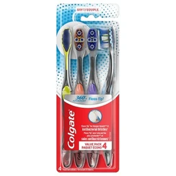 Colgate Colgate 360 Total Advanced Floss Tip Bristles Toothbrush Soft