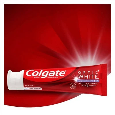 Colgate Optic White Teeth Whitening Toothpaste  Sparkling White  3.2oz/3pk