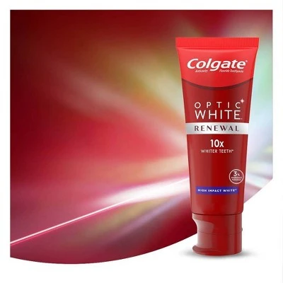 Colgate Optic White Renewal Teeth Whitening Toothpaste High Impact White 3oz/2pk