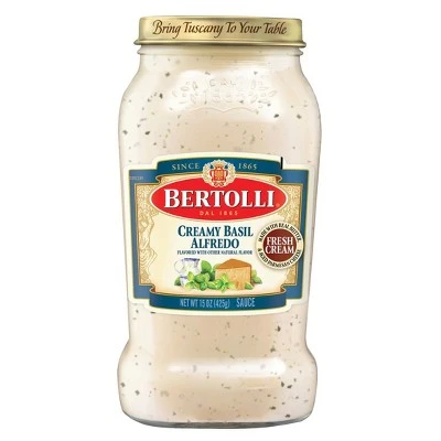 Bertolli Creamy Basil Alfredo Pasta Sauce  15oz