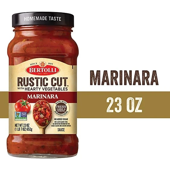 Bertolli Rustic Cut Pasta Sauce Marinara with Traditional Vegetables  24oz