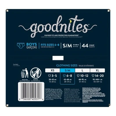 Goodnites Boys' Bedtime Bedwetting Underwear