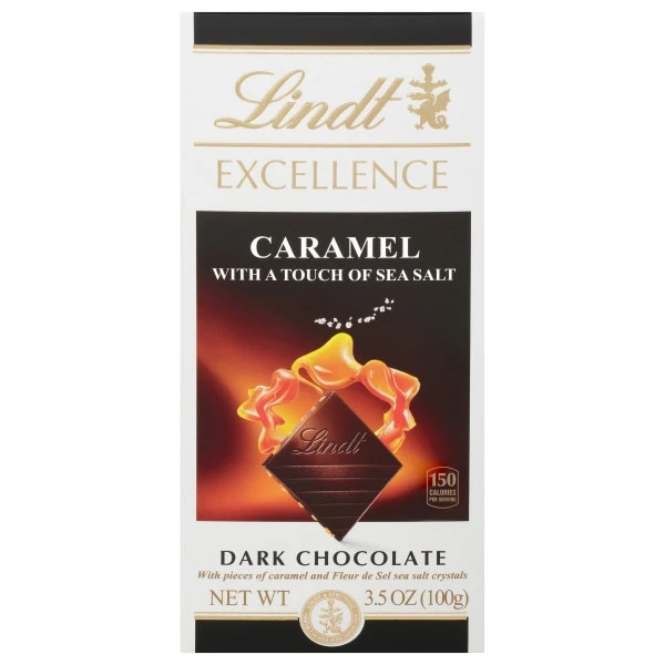 Lindt Excellence Caramel Sea Salt Dark Chocolate  3.5 oz