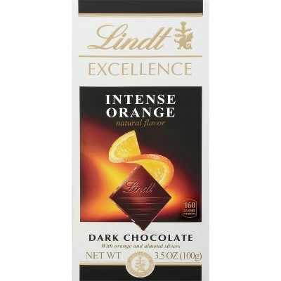 Lindt Excellence Intense Orange Dark Chocolate Bar  3.5oz