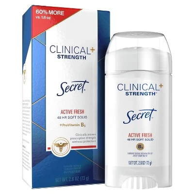 Secret Clinical Strength Sport Fresh Soft Solid Antiperspirant & Deodorant 2.6oz