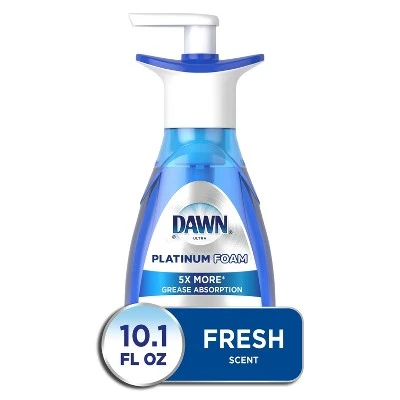Dawn Ultra Platinum Foam Dishwashing Foam  Fresh Rapids Scent  10.1 fl oz