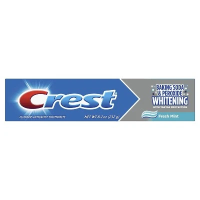 Crest Baking Soda & Peroxide Whitening with Tartar Protection Toothpaste Fresh Mint