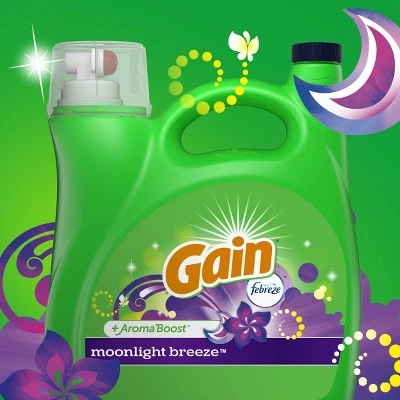 Gain Moonlight Breeze Liquid Laundry Detergent 165 fl oz
