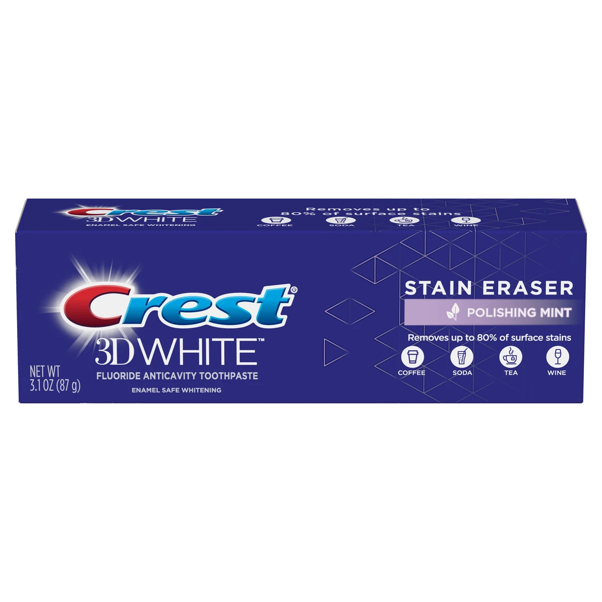 Crest 3D White Stain Eraser Fresh Mint Whitening Toothpaste 3.5oz