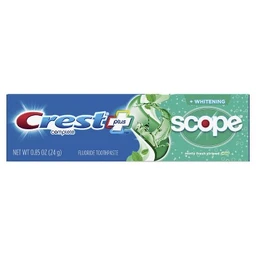 Crest Crest Complete Whitening Plus Scope Multi Benefit Fluoride Toothpaste Minty Fresh Travel Trial Size