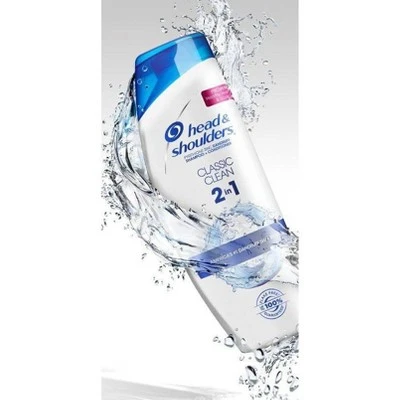 Head & Shoulders Classic Clean Anti Dandruff 2 in 1 Paraben Free Shampoo & Conditioner  23.7 fl oz