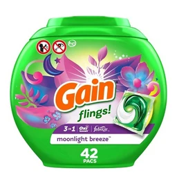 Gain Gain flings! Laundry Detergent Pacs Moonlight Breeze 42ct