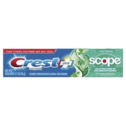 Crest Crest Complete Whitening Plus Scope Multi Benefit Fluoride Toothpaste Minty Fresh Travel Trial Size