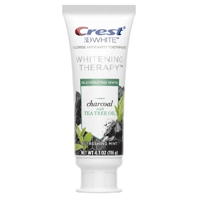 Crest 3D White Whitening Therapy Toothpaste Charcoal with Tea Tree Oil  4.1oz