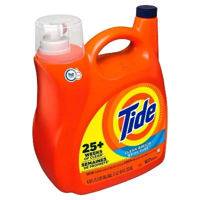 Tide Liquid Laundry Detergent Clean Breeze 154 fl oz