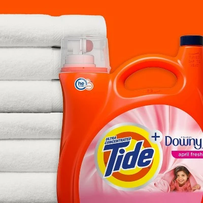 Tide plus Touch of Downy April Fresh Liquid Laundry Detergent 154 fl oz