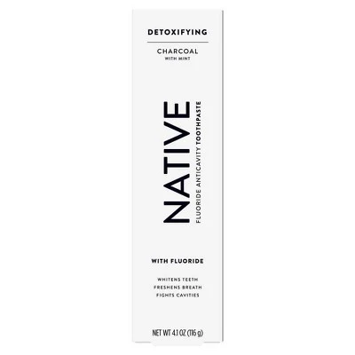 Native Charcoal with Mint Fluoride Toothpaste  4.1 oz