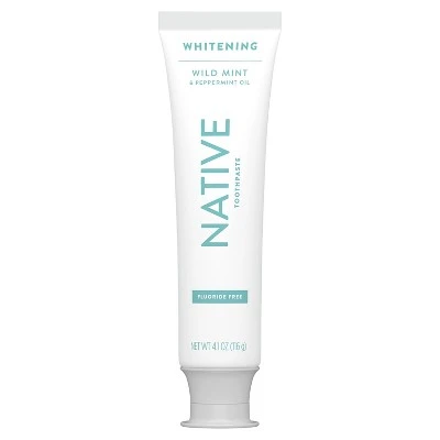 Native Whitening Wild Mint & Peppermint Oil Fluoride Free Toothpaste  4.1 oz