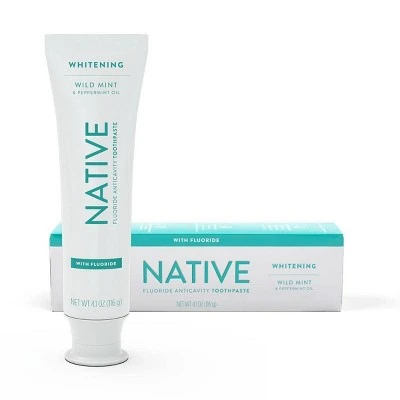 Native Whitening Wild Mint & Peppermint Oil Fluoride Toothpaste 4.1 oz