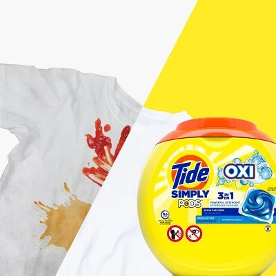 Tide Simply Pods +Oxi Liquid Laundry Detergent Pacs  Refreshing Breeze  55ct