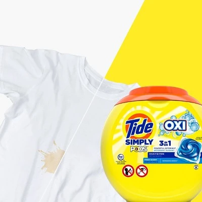 Tide Simply Pods +Oxi Liquid Laundry Detergent Pacs  Refreshing Breeze  55ct