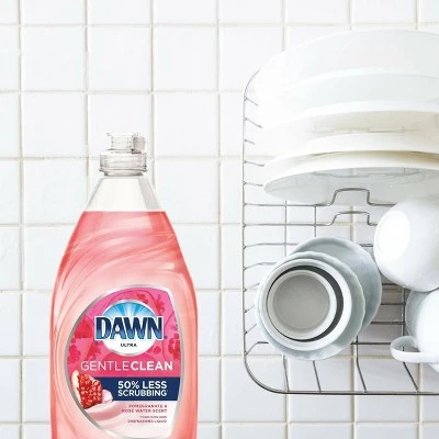 Dawn Ultra Gentle Clean Dishwashing Liquid Dish Soap, Pomegranate & Rose Water Scent 24 fl oz