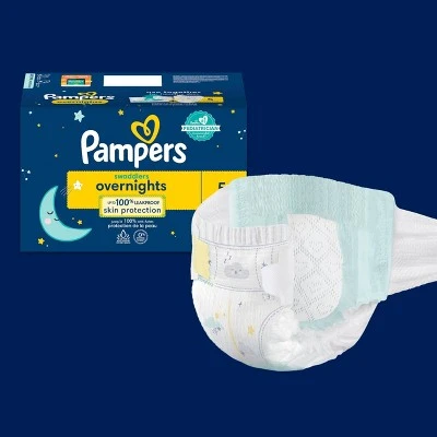 Pampers Swaddlers Overnight Diapers  (Select Size & Count)