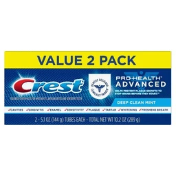 Crest Crest PH Advanced Extra Deep Clean Mint Toothpaste Twin Pack  5.1 oz
