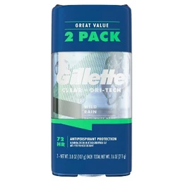 Gillette Gillette Wild Rain Clear Gel Men's Antiperspirant & Deodorant Twin Pack  7.6 oz