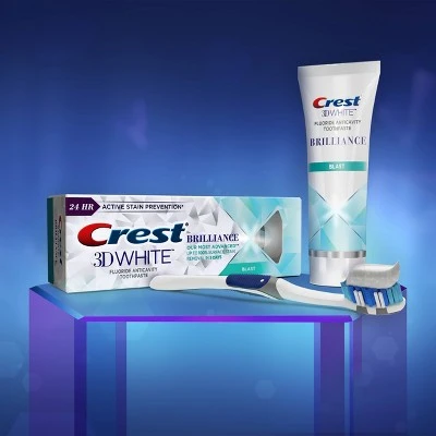 Crest 3D White Brilliance Blast Whitening Toothpaste Energizing Mint 4.1oz