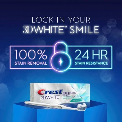 Crest 3D White Brilliance Blast Whitening Toothpaste Energizing Mint  4.1oz