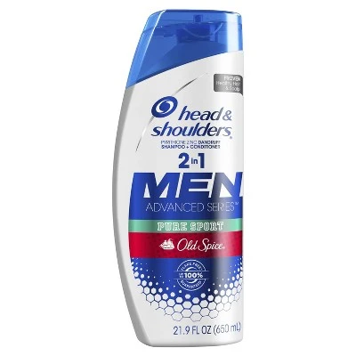 Head & Shoulders Old Spice Pure Sport Dandruff 2 in 1 Shampoo + Conditioner  21.9 fl oz