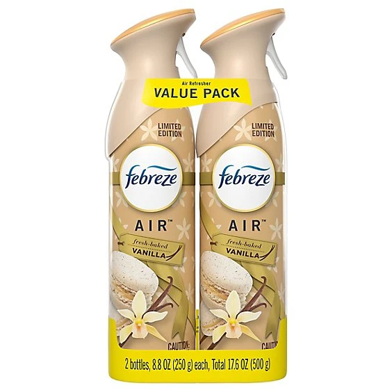 Febreze Odor Eliminating Air Freshener Limited Edition Scent  Fresh Baked Vanilla  8.8oz