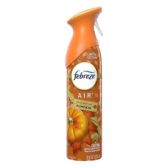 Febreze Odor Eliminating Air Freshener Limited Edition Scent  Fresh Harvest Pumpkin  8.8 fl oz