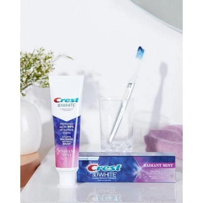 Crest 3D White Whitening Toothpaste Radiant Mint  5.4oz