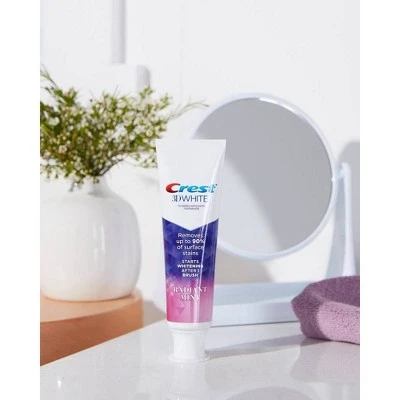 Crest 3D White Whitening Toothpaste, Radiant Mint  4.1oz