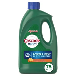 Cascade Cascade Complete Dishwasher Detergent Gel with Dawn Grease Fighting Power  Citrus Breeze Scent  75oz