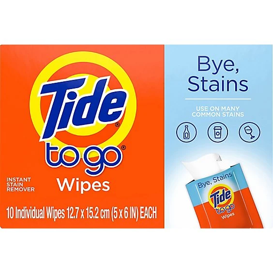 Tide To Go Instant Stain Remover Wipes  10ct