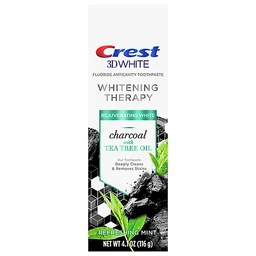 Crest Crest 3D White Whitening Therapy Toothpaste Charcoal with Tea Tree Oil  4.1oz