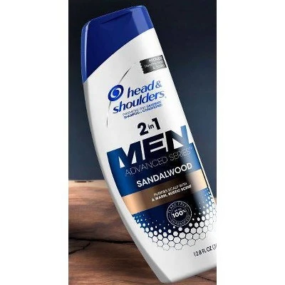 Head & Shoulders Advanced Series Sandalwood 2 in 1 Shampoo & Conditioner for Men  12.8 fl oz