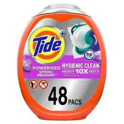 Tide Tide Power Pods Spring Meadow Laundry Detergent Liquid Pacs Designed for Large Loads  48ct