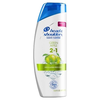Head & Shoulders Green Apple Anti Dandruff Paraben Free 2 In 1 Shampoo & Conditioner 13.5 fl oz