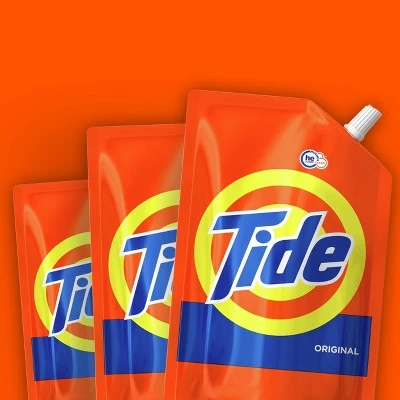 Tide Original Liquid Laundry Detergent Smart Pouch HE Turbo Clean 48 fl oz/3pk
