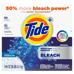Tide Tide Original Plus Bleach Powder Laundry Detergent  144oz