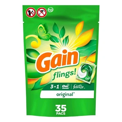 Gain flings! Laundry Detergent Pacs Original 35ct
