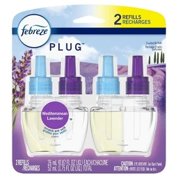 Febreze Febreze Plug Odor Eliminating Air Freshener Scented Oil Refill  Mediterraenan Lavender  2ct
