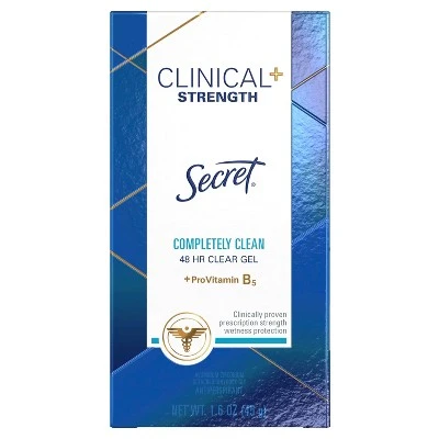 Secret Clinical Strength Completely Clean Antiperspirant & Deodorant Clear Gel  1.6oz